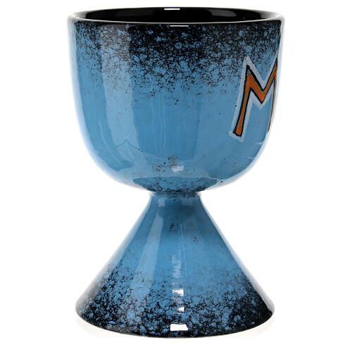 Ceramic chalice with Marian symbol 4