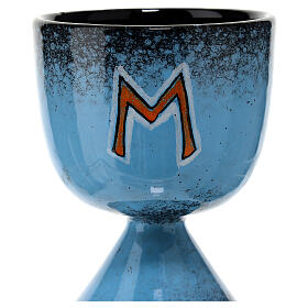 Ceramic chalice with Marian symbol
