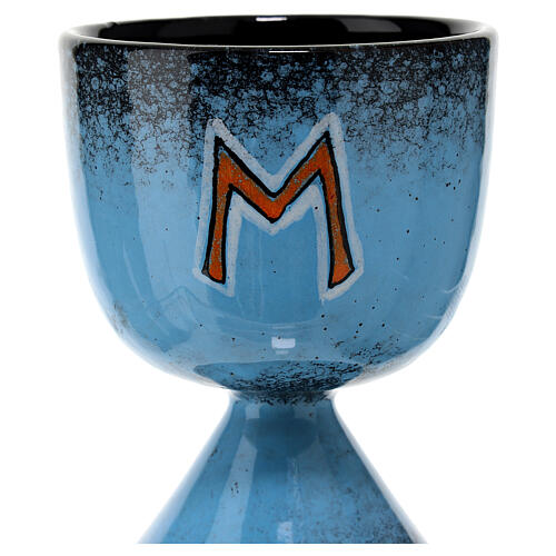 Ceramic chalice with Marian symbol 2