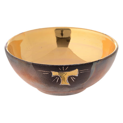 Ceramic bowl paten with tau 14 cm 1
