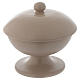 Ceramic ciborium with top, beige color s3