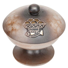 Keramik-Ziborium bronzefarbig