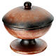 Ceramic ciborium with top, terracotta color s4