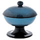 Ceramic ciborium with top, blue color s4