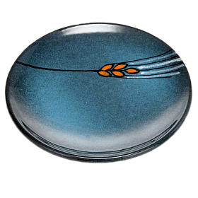 Platillo cubre cáliz, cerámica color turquesa