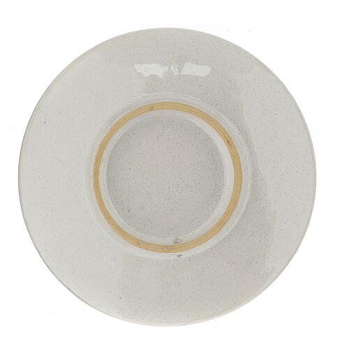 Chalice plate in ceramic, pearl and gold 3