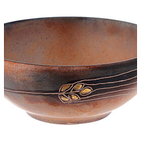 Hostienschale Keramik  14 cm ø bronzefarbig