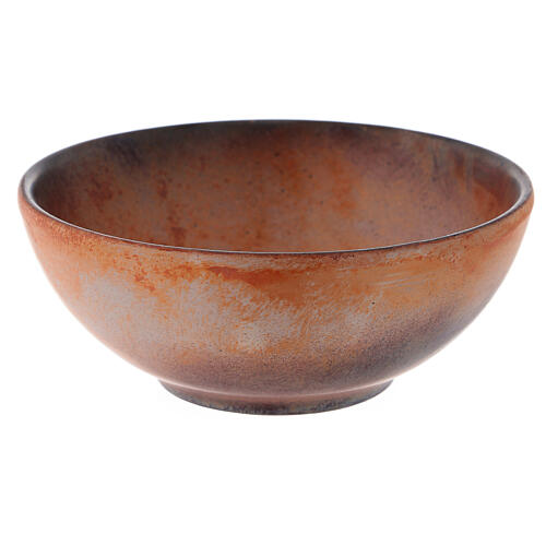 Hostienschale Keramik  14 cm ø bronzefarbig 3