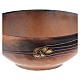 Hostienschale Keramik  14 cm ø bronzefarbig s2