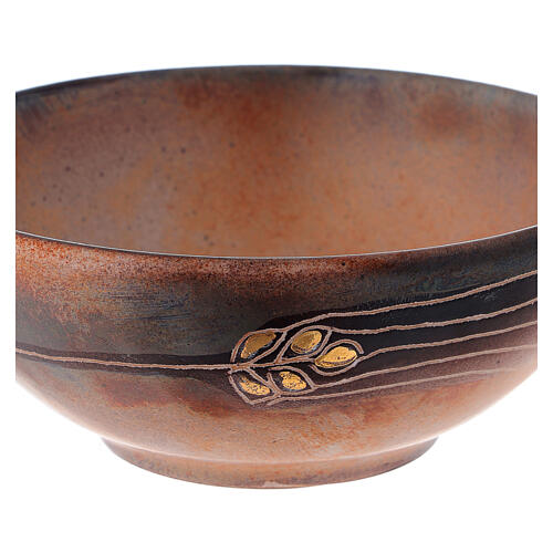 Ceramic paten 14 cm, terracotta color 2