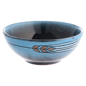 Patena ceramica diam 14 cm turchese