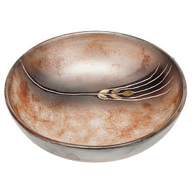 Hostienschale Keramik 16 cm ø bronzefarbig
