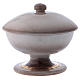 Ciborium in ceramic with top, pearl colour s4