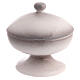 Ciborium in ceramic with top, pearl colour s3