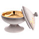 Pisside ceramica color perla con coperchio s2