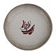 Chalice plate in ceramic, pearl colour, Year of Faith, in stock s1