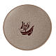 Chalice plate in ceramic, beige, Year of Faith, in stock s1