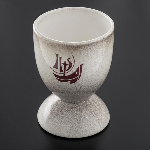 STOCK Calice ceramica color perla Anno Fede 3