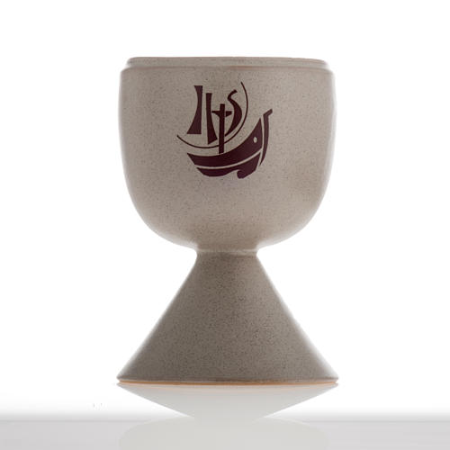 STOCK Calice ceramica beige Anno della Fede 2