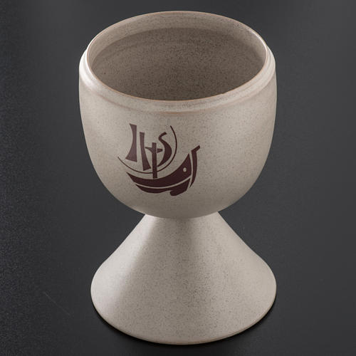 STOCK Calice ceramica beige Anno della Fede 3