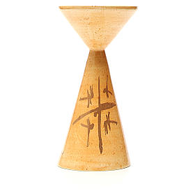 Calices Ciboires Patènes en céramique: Calice évasé ligne Cana moutarde