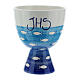 Ceramic chalice and paten, Fishes line s3