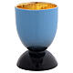 Ceramics chalice Blue loaves and fishes, golden internal covering s4