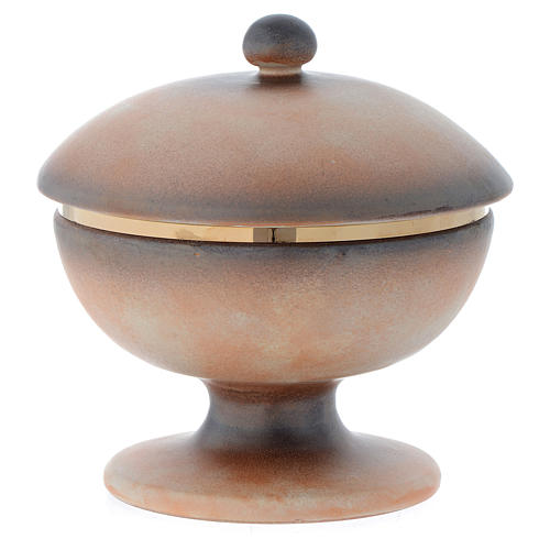Tau ceramic ciborium with cup and lid 3