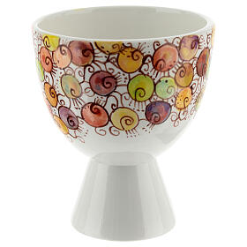 Ceramic small chalice "Linea Bacche" 10 cm