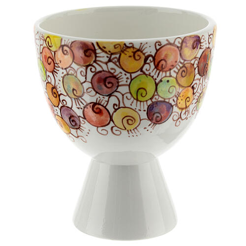 Ceramic small chalice "Linea Bacche" 10 cm 3