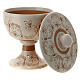 Ceramic Eucharistic set with floral pattern, Deruta s4