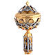 Calice et Ciboire en laiton plaqué or 24K anges saints et cristaux rouges s7
