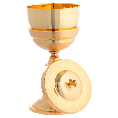 Chalice and ciborium brushed effect gold-plated nickel-plated 6