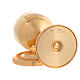 Chalice and ciborium brushed effect gold-plated nickel-plated s8