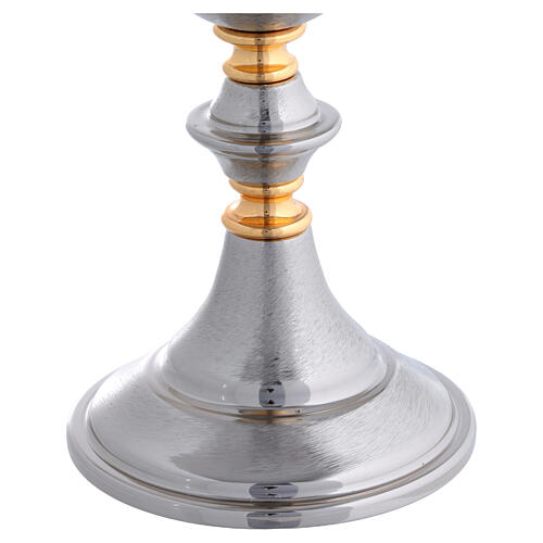 Chalice and Ciborium nickel-plated and silver-plated with a golden brushed effect finish 4