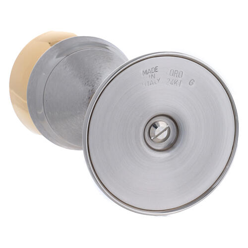 Chalice and Ciborium nickel-plated and silver-plated with a golden brushed effect finish 7