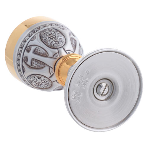 Calice e pisside cesellati argento finiture oro  8