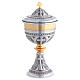 Chiseled chalice and ciborium in silver with gold finishes s5