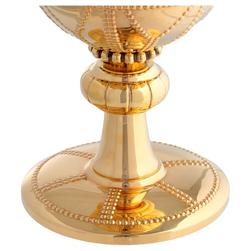 Ciboire laiton doré finition pointillée Molina 20 cm 3