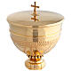 Golden brass ciborium with dotted finish Molina 20 cm s2