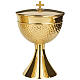 Cálice e píxide Molina copa cinzelada latão dourado desenho visigótico s3