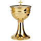 Chalice and ciborium by Molina, gold plated brass, engraved design on cup and base s3