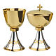 Chalice and ciborium by Molina with intertwined thorn motif in two finishes s1
