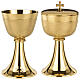 Smooth Golden Brass Chalice and Ciborium with Matte Cup, Molina s1