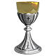Chalice and Ciborium Hand-Chased PX Symbols and Cross, Antique Silver Finish s2
