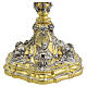 Chalice and Ciborium Set in Artistic Lost Wax Casting with Angels and Holy Family s4