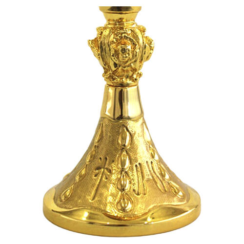 Chalice and ciborium chased in 24kt gold-plated brass with satin finish 3