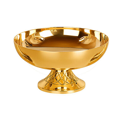 Set Eucharistie laiton doré Molina motif filet 4