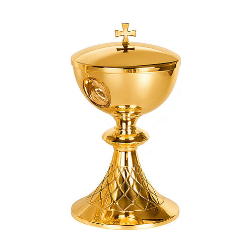 Set Eucaristia ottone dorato Molina decoro rete 3