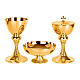 Eucharistic set by Molina with gold brass, twisted decoration s1